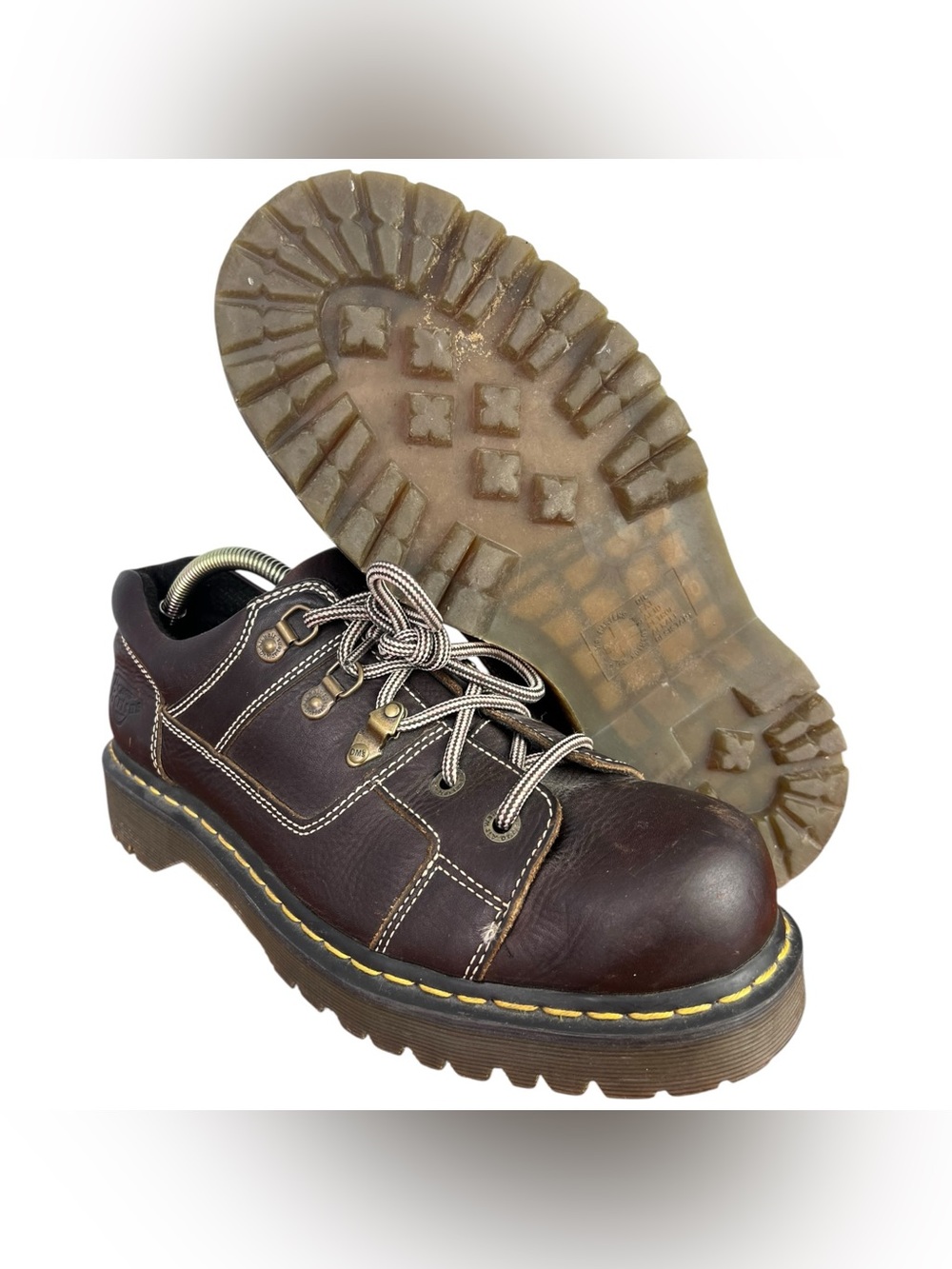 Dr. Martens Oxfords Chunky Low Top Brown Leather Shoes (8A79) AW004 Men’s Sz 12 - Picture 6 of 8